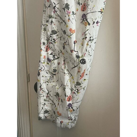 AJ Andrea Jovine Floral Skinny Jeans Stretch Denim Size 10 - Picture 3 of 7